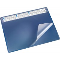 Laufer durella 47605 Sous-main avec calendrier doux, 65 x 50 cm Bleu