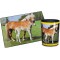 Laufer 46587 sous-Main antiderapant pour Enfant Motif Cheval et Poulain 53 x 40 cm avec Poche laterale Transparente