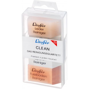 Laufer 69463 Clean Lot de 4 gommes nettoyantes pour Papier Peint, stratifie, parquet, Cuir et metal