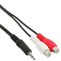 InLine® Cinch / Klinke Kabel, 2x jack RCA à une prise jack 3,5 mm, 5m