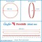 Laufer 51141 bracelets elastiques Rondella 200 x 6 mm, diametre 125 mm, elastiques a  6 mm de large, carton de 1kg, rouge