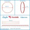 Laufer 51441 bracelets elastiques Rondella 130 x 4mm, diametre 85mm, elastiques a  4mm de large, carton de 1kg, rouge