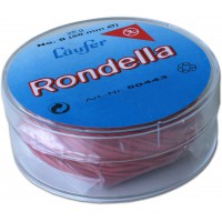 Laufer 50443 elastiques Rondella No. 8, diametre 50 mm, boite ronde de 25g, rouge, particulierement durable