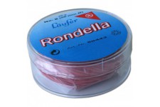Laufer 50443 elastiques Rondella No. 8, diametre 50 mm, boite ronde de 25g, rouge, particulierement durable