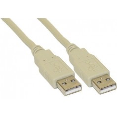 InLine® câble USB 2.0, A à A, beige, 1m
