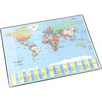 Laufer 45351 Sous-main carte du monde en langue allemande 40 x 53 cm (Import Allemagne)