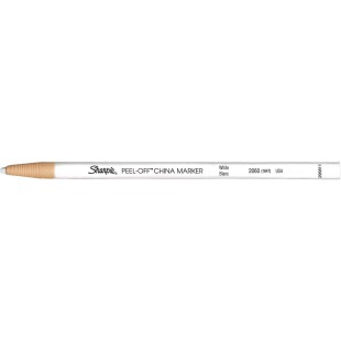 SHARPIE Marqueurs Polyvalent China Marker Peel Off Pointe Fine 2 mm Blanc