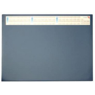 Laufer- Schreibunterlagen Modisch sous-Main SYNTHOS avec Support Complet, 49645, Bleu, 65 x 52 cm