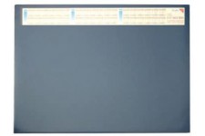 Laufer- Schreibunterlagen Modisch sous-Main SYNTHOS avec Support Complet, 49645, Bleu, 65 x 52 cm