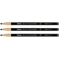 SHARPIE Lot de 3 Chinas Marker Marqueur Polyvalent Pointe Fine 2 mm Noir