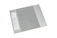 Chemin de 42653 DURELLA D2 Sous-main avec barre laterale gauche et droite Transparent, gris, antiderapante Sous-main 52 x 65 cm