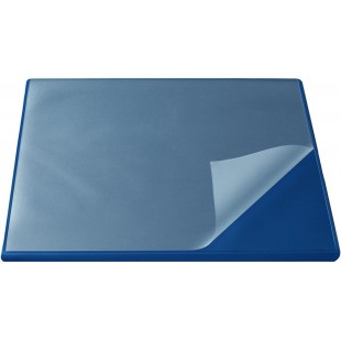 Laufer 44624 Durella Flexoplan Sous-main antiderapant avec protection des bords et revetement transparent Rouge 52 x 65 cm bleu