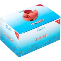 Laufer 51241 bracelets elastiques Rondella 200 x 17 mm, diametre 125 mm, elastiques a  17 mm de large, carton de 1 kg, rouge