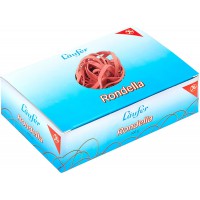 Laufer 51642 bracelets elastiques Rondella 150 x 4mm, diametre 100mm, elastiques a  4mm de large, carton de 500g, rouge