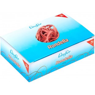 Laufer 51642 bracelets elastiques Rondella 150 x 4mm, diametre 100mm, elastiques a  4mm de large, carton de 500g, rouge