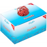 Laufer 51741 bracelets elastiques Rondella 80 x 2mm, diametre 50mm, elastiques a  2mm de large, carton de 1kg, rouge