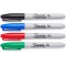 Sharpie marqueurs permanents, pointe fine, assortiment de couleurs classiques, pochette de 4