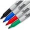 Sharpie marqueurs permanents, pointe fine, assortiment de couleurs classiques, pochette de 4