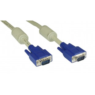 InLine® S-VGA Kabel, 15pol HD Stecker / Stecker, beige, 0,5m 