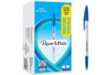 Paper Mate 045 Stylo a Bille | Pointe fine (1,0 mm) | Encre Bleue | 50 Pieces