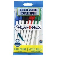 Lot de 8 stylos bille 045 pointe fine couleurs assorties