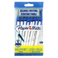 Lot de 8 stylos bille 045 pointe fine bleu