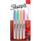 Sharpie 2065402 Lot de 4 Marqueurs permanent pointe fine Couleurs Assorties Pastel