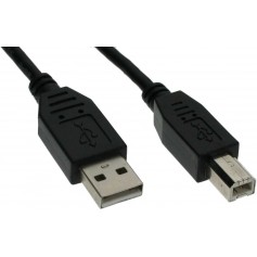 InLine® câble USB 2.0, A à B, noir, 1m
