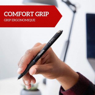 Sharpie S-Gel | Stylos gel | Pointe moyenne (0,7 mm) | Encre rouge