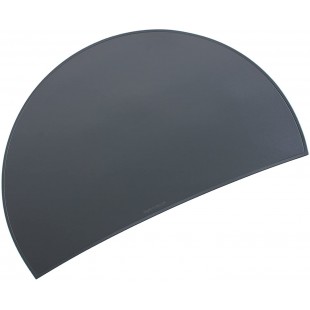 Laufer Durella Rondo 49749 Sous-main de bureau semi-circulaire antiderapant Graphite Noir 73 x 48 cm