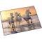 Laufer 46656 Sous-main antiderapant pour enfant Motif chevaux sur la plage 53 x 40 cm Avec poche laterale transparente
