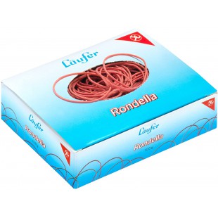 Laufer 50647 elastiques Rondella No. 13, diametre 85 mm, carton de 100g, rouge, particulierement durable