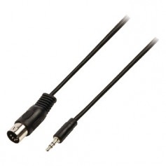 Câble audio stéréo DIN DIN 5p Mâle - 3,5 mm mâle 2.00 m Noir