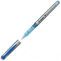 Stylo feutre Pilot V-Razor Point pointe ultra-fine baguee metal encre liquide bleue corps plastique