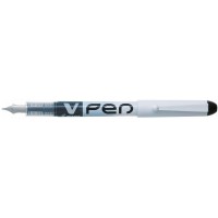 PILOT Stylos Plume Jetable V-Pen Effacable Noir