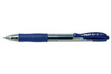 PILOT Stylos bille a encre Gel G2 07 Pte Moyenne Bleu-Noir