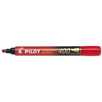 PILOT Marqueurs Permanent SCA 400 Pte Biseau Large Rouge