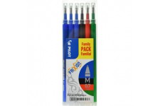 Lot de 6 : PILOT Recharges BALL BLS-FR7 (3 Bleu + 1 Noir + 1 Rouge + 1 Vert)