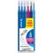 Lot de 6 : PILOT Recharges FRIXION BALL BLS-FR7 (3 Bleu + 1 Rose + 1 Violet + 1 Turquoise)