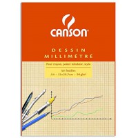 Canson Dessin Millimetre 200067106 Papier a  dessin A4 21 x 29,7 cm Bistre