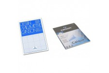 Canson Dessin Millimetre Papier a dessin A4 21 x 29,7 cm Bleu & Papier Calque, Lisse, 70gsm, 43lb, Bloc Colle Petit