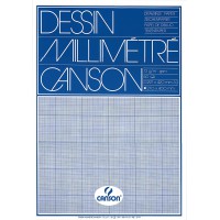Canson Dessin Millimetre Papier a  dessin A3 29,7 x 42 cm Bleu