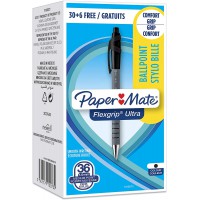 Paper Mate Flexgrip Ultra Lot de 36 Stylo-bille retractable Noir