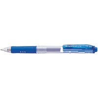 Pentel Hybrid Gel Grip Retractable s) - Stylo a bille de gel (Retractable Gel Pen, bleu, bleu, transparent, moyen, 