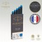 Parker Quink 5 cartouches longues, encre bleue effacable