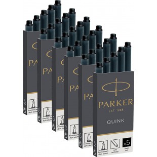 Parker Quink 1950382 Recharge d'encre 30er Box Noir