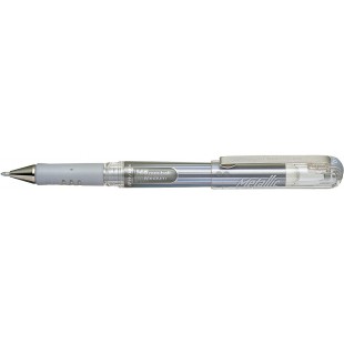 Pentel Hybrid Gel Grip DX K230-Z Roller gel encre metallisee 1 mm Argent