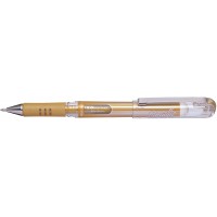 Pentel 1.0mm Tip Hybrid Gel Grip Dx Metallic Gold Ink Pen with Chunky Barrel - Gold