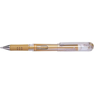 Pentel 1.0mm Tip Hybrid Gel Grip Dx Metallic Gold Ink Pen with Chunky Barrel - Gold