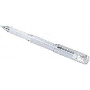 Pentel Hybrid Gel Grip DX K230-W Roller gel encre metallisee 1 mm Blanc